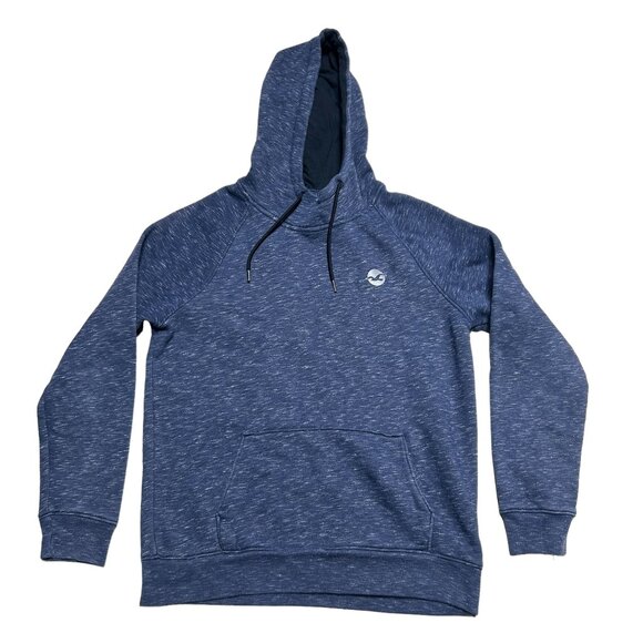 Hollister Fleece Hoodie Sweatshirt Mens Small Navy Blue Pullover Pocket Casual - Picture 1 of 8